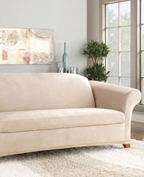 Sure Fit Stretch Suede Box Cushion Sofa Slipcover