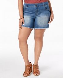 Style & Co Plus Size Raw-Hem Shorts, Created for Macy's