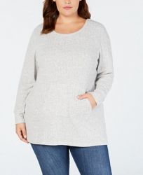 Style & Co Plus Size Ribbed-Knit Sweater, Created for Macy's