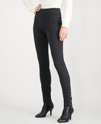 I. n. c. Skinny Lace-Up Ponte-Knit Pants, Created for Macy's