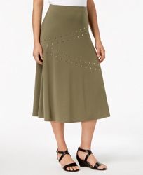 Jm Collection Embellished A-Line Skirt, Created for Macy's