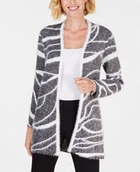 Alfani Textured Open-Front Cardigan, Created for Macy's