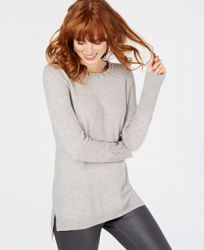 Charter Club Faux-Pearl-Embellished Cashmere Sweater, Created for Macy's