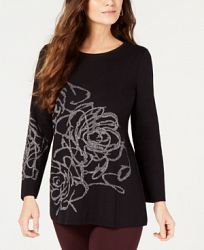 Alfani Abstract-Print Sweater, Created for Macy's