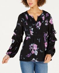 Style & Co Floral-Print Blouse, Created for Macy's