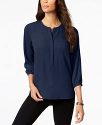 Jm Collection Pleated-Back Blouse, Created for Macy's