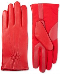 Isotoner Signature Women's Stretch & Leather Touchscreen Gloves