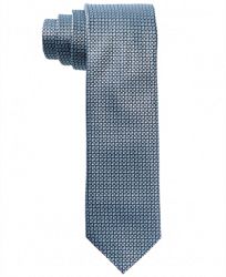 Hugo Men's Light Blue Micro Neat Skinny Silk Tie