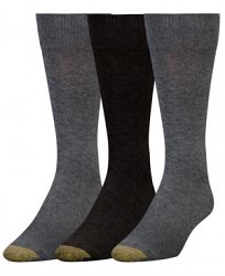 Gold Toe Men's 3-Pk. Flat-Knit Crew Socks