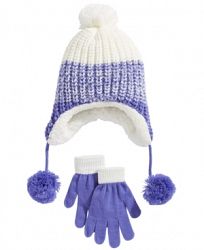 Berkshire Little & Big Girls 2-Pc. Ombre Heidi Hat & Gloves Set