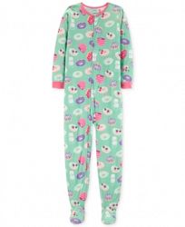 Carter's Little & Big Girls Donut-Print Footed Pajamas