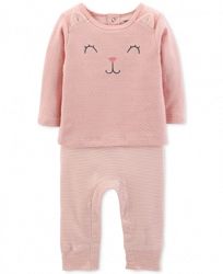 Carter's Baby Girls Layered-Look Kitty-Cat Coverall