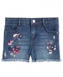 Epic Threads Little Girls Embroidered Unicorn Denim Shorts, Created for Macy's