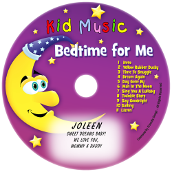 Bedtime for Me Personalized Kids Lullaby Music CD
