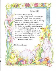 Easter Letter - Bunny