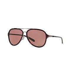 Kickback - Satin Black Ice/Cross Raspberry - Grey Polarized Lens Sunglasses-No Color