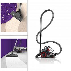 Dirt Devil Dash Bagless Canister Vacuum with Vac&Dust - Black/Red - SD40050BCA