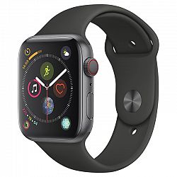 Apple Watch Series 4 - GPS + Cellular - 44mm - Space Grey/Black Sport Band - MTUW2VC/A