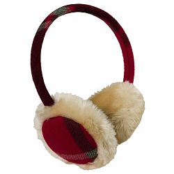 Adjustable Wool Blend Earmuffs - Women's-Red