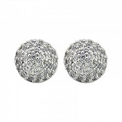 Puccini Cubic Zirconia Pave Ball Earrings