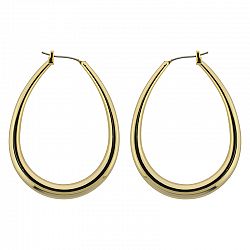 Puccini Oval Hoop Earrings - Gold