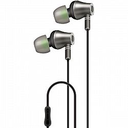 AT&T E10-BLK E10 Metallic In-Ear Stereo Earbuds with Microphone (Black)