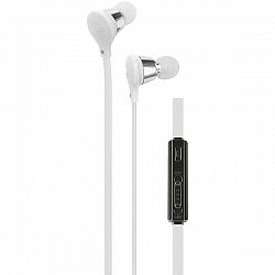 AT&T(R) EBV01-WHT Jive Noise-Isolating Earbuds with Microphone & Volume Control (White)