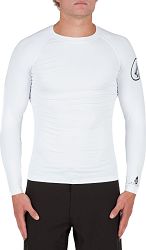 Men's Lido Solid Long Sleeve Rashguard-White