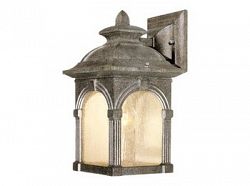 OW38773LS - Vaxcel Lighting - Essex - 7 Outdoor Wall Sconce Lava Stone Finish with Seeded Glass - Essex