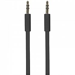 Logiix Flat Flex 3.5mm Auxiliary Cable - 1.5 m - Black - LGX10564