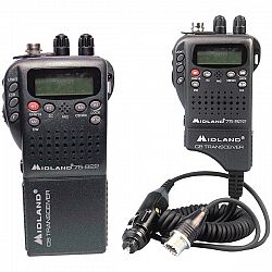 Midland(R) 75-822 Handheld 40-Channel CB Radio with Weather-All-Hazard Monitor & Mobile Adapter