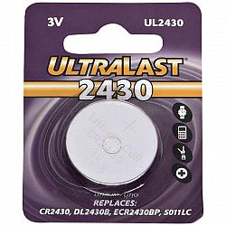 Ultralast UL2430 UL2430 CR2430 Lithium Coin Cell Battery