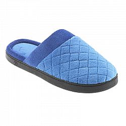 Isotoner Microterry Quilted Slide Slipper - True Blue - Medium