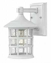 1800CW-LED - Hinkley Lighting - Freeport - 9.25 Inch One Light Small Outdoor Wall Mount LED Classic White Finish with Clear Seedy Glass -