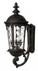 1894BK - Hinkley Lighting - Windsor - 25.5 Inch Outdoor Wall Mount 40W Candelabra Base Black Finish with Clear Water Glass -