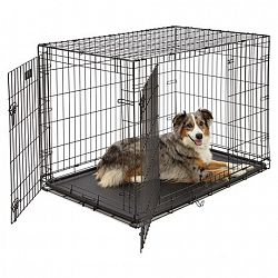 Midwest Homes For Pets 42" Icrate Large Dog Cage 2-Door Black L