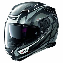 Nolan N87 Originality N-Com Helmet-Grey-Black-L