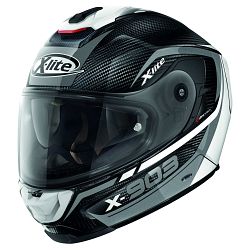 X-Lite X-903 Ultra Carbon Cavalcade N-Com Helmet-Black-White-S