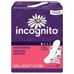 Incognito Long Odour Control Liners, 40 Un