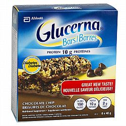 Glucerna Bars - Chocolate Chip - 6 x 40g