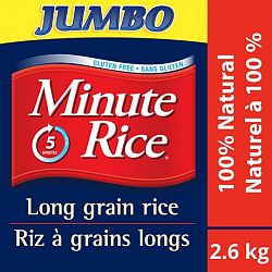 Minute Rice Minute Rice Premium Instant Long Grain White Rice, 2.6 Kg Jumbo