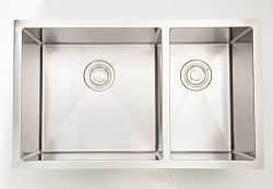 AI-27500 - American Imaginations - 32 Inch Undermount Kitchen Sink For Wall Mount Center DrillingChrome Finish -