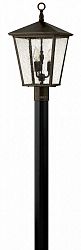 1431RB - Hinkley Lighting - Trellis - Three Light Outdoor Post Top/Pier Mount CandelabraRegency Bronze Finish with Clear Seedy Glass -