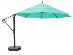 899ab75dv - Galtech International - 13' Cantilever Round Umbrella 75: Aruba AB: Antique BronzeSunbrella Solid Colors -