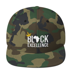 Black Excellence Wool Blend Snapback - Royal/ Orange