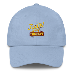 Travel is my Therapy Cotton Cap - Carolina Blue