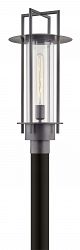 P6815 - Troy Lighting - Carroll Park One Light Post Bronze with Clear Glass - Carroll Park