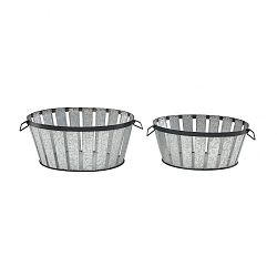 3200-214/S2 - GUILD MASTER - Farm to Table - 20 Tray (Set of 2) Galvanized Steel/Black Finish - Farm to Table