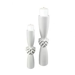 9167-062/S2 - GUILD MASTER - Tranquillo - 27 Candle Holder (Set of 2) Gloss White Finish - Tranquillo