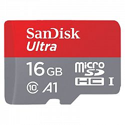 SanDisk Ultra 16GB microSDHC UHS-I Card A1 - SDSQUAR-016G-CN6IA
